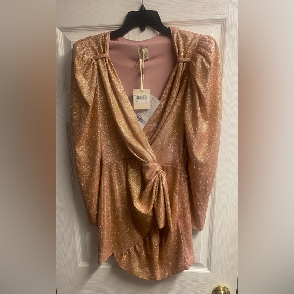 NWT 5RUE Italian Designer Sparkle/ Shimmer Mini Dress Size Medium